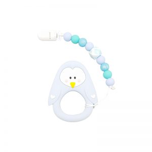 Baby-Teething-Clip-Set---Lovely-Penguin-(Blue)