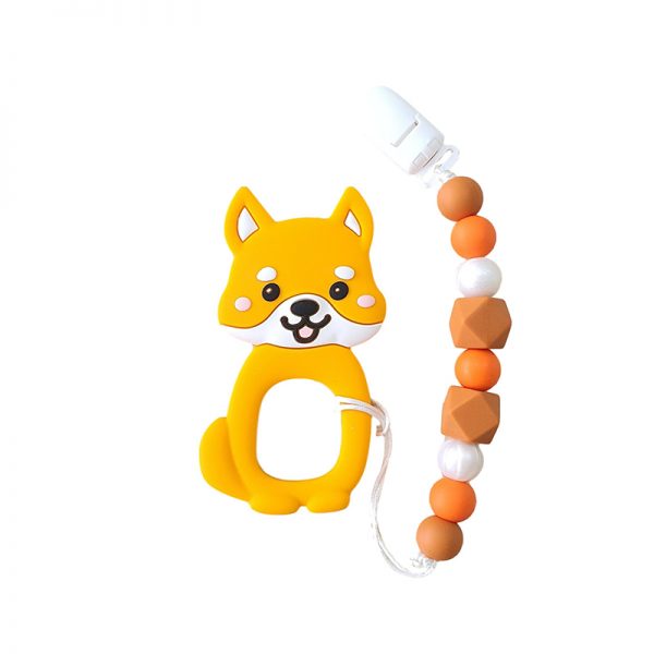 Baby-Teething-Clip-Set---Shiba-Orange