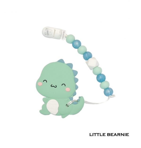 Baby Teething Clip Set - T-Rex Little Bearnie