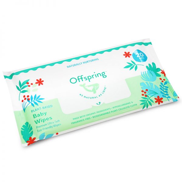 Baby Wipes 20ct (2) - Offspring Essentials - JD Distribution Pte Ltd