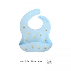 Little-Bearnie-Silicone-Bib---Boba-blue