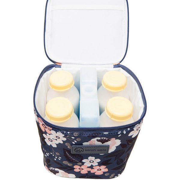 Sarah Wells Cold Gold Cooler Bag + Ice Block (Floral) (2)