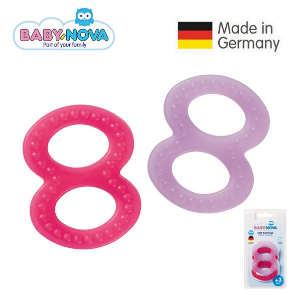 31188 Baby Nova Soft Teether with Numbs - Purple & Pink (1) - Baby Nova - Oceanokidz