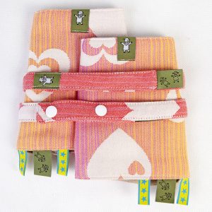 DROOL PADS & REACH STRAPS SET, (100� COTTON) - JOYFUL SWEETHEART 1 (3)