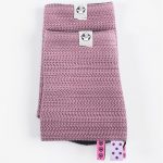 DROOL PADS & REACH STRAPS SET, (60� COTTON, 40� POLYESTER) - LITTLE HERRINGBONE OMBRE PINK2.0