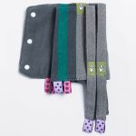 Drool Pads & Reach Straps Set, (60� cotton, 40� polyester) - SMOKY - MINT2 (2)