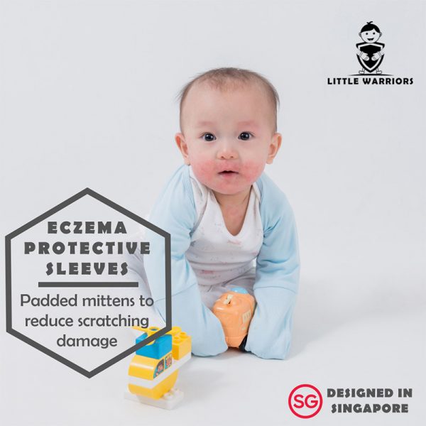 Eczema Protective Sleeves in Powder Blue (4) - Little Warriors