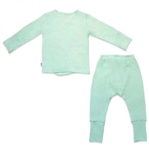 Happy Go Hatchling Bamboo Front Snap Baby Jammies Set (6)