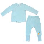 Happy Go Hatchling Bamboo Front Snap Baby Jammies Set (9)