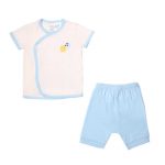 Happy Go Hatchling Bamboo Front Snap Baby Short Sleeve Set (1)