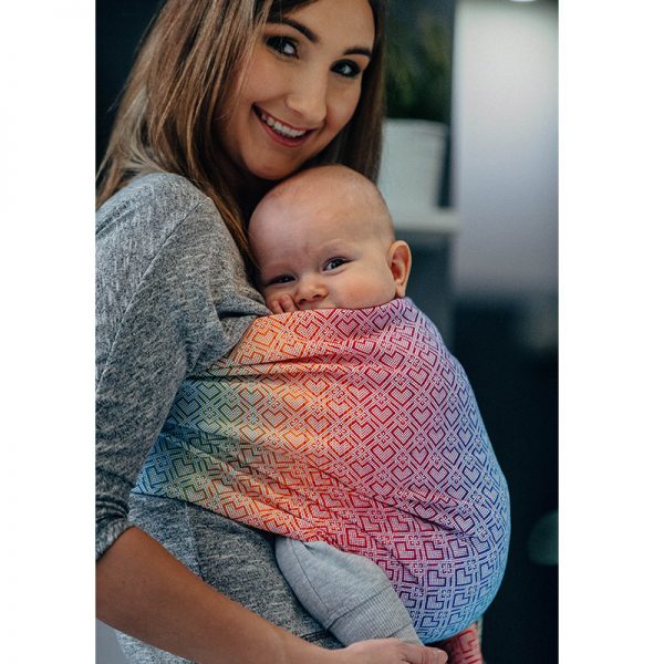 LennyLamb Ring Sling - Big Love - Rainbow (Jacquard Weave 100% Cotton) (4)