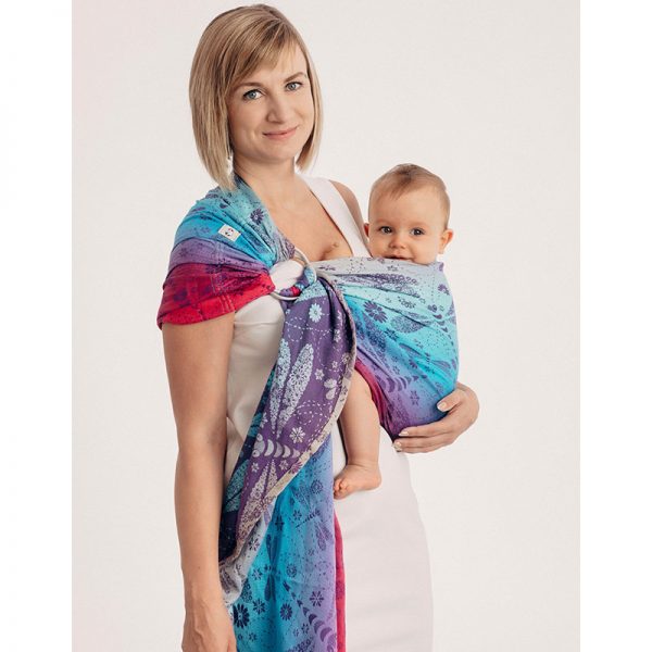 LennyLamb Ring Sling - Dragonfly - Farewell to the Sun (Jacquard Weave 100% Cotton) (6)