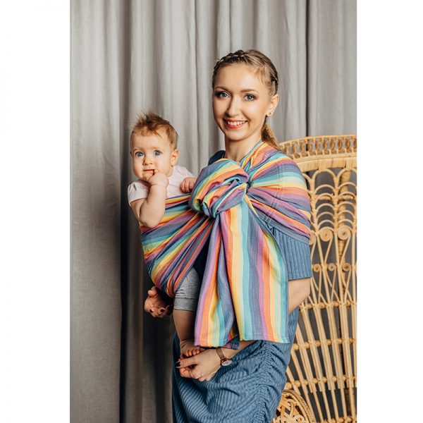 LennyLamb Ring Sling with Gathered Shoulder - Luna (Broken Twill Weave 100% Cotton) (5)