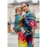 LennyLamb Ring Sling with Gathered Shoulder - Symphony Rainbow Dark (Jacquard Weave 100% Cotton) (6)