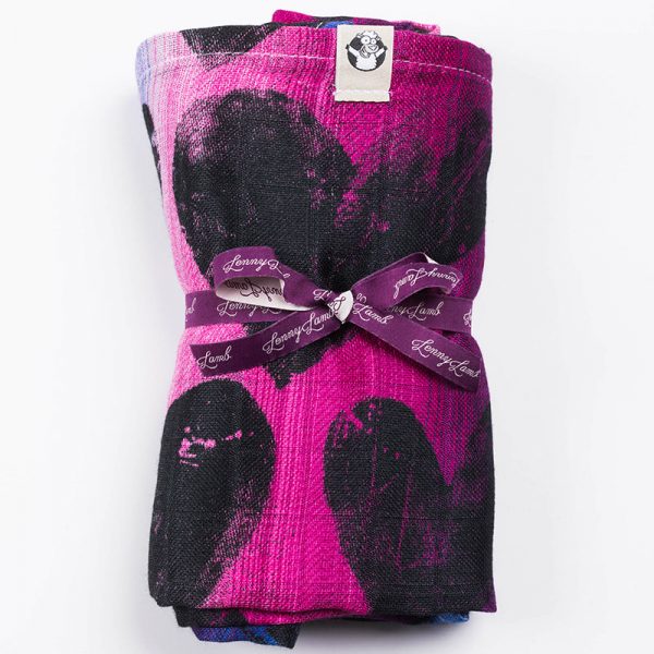 LennyLamb Swaddle Blanket 120x120cm - LOVKA PINKY VIOLET (4)