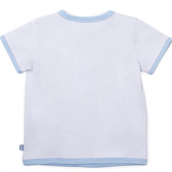 Love From Above Front Snap Baby Short Sleeve Set (Blue) (2)