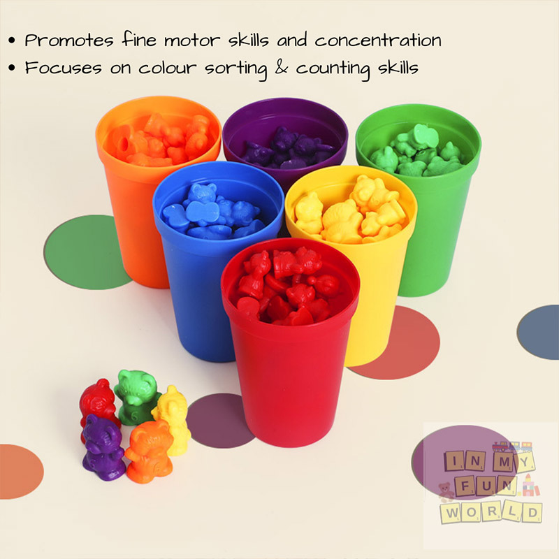 INMYFUNWORLD Rainbow Counting Bears STEM Montessori Blissful Baby One stop Online Market Place For All Your Baby Needs