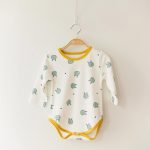 BUNNY LONG SLEEVE BODYSUIT WITH MATCHING FOOTSIE - MILK WHITE (1) - Baby Bunnies