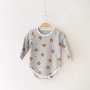 BUNNY LONG SLEEVE BODYSUIT WITH MATCHING FOOTSIE - POWDER BLUE (1)