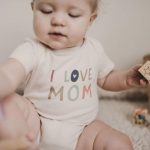 I LOVE MOM ORGANIC BODYSUIT (3) - Baby Bunnies