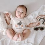 Newly Hatched Organic Bodysuit (2) - Baby Bunnies