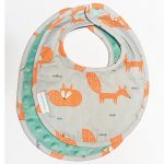 Fire Fox Bib in Mint Minky