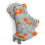 Fire Fox in Grey Minky Droolpads