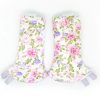 Floral Bouquet Curved Droolpads with lavender Minky