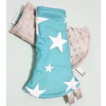 Grey Minky Shining Stars Droolpads