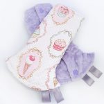 Lavender Minky Dreamy Cupcakes Droolpads