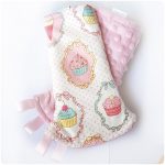 Light Pink Minky Dreamy Cupcakes Droolpads