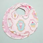 Pink Minky Dreamy Cupcakes Bib