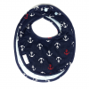 Ship Ahoy Bib with light blue Minky