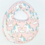 White Minky Magical Unicorn Bib