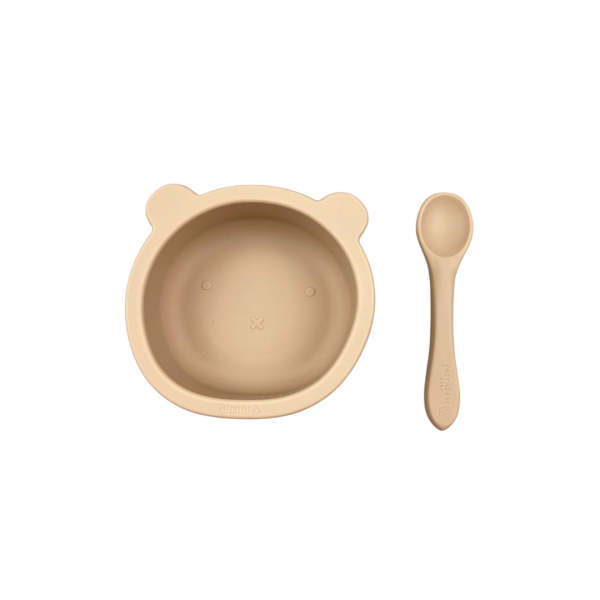 Bear Bowl + Spoon - Fat Rabbit Baby (2)