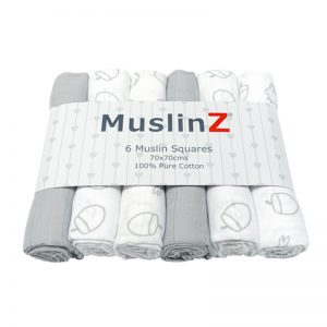 MuslinZ 6pk Muslin Squares 70x70cm – Patterned (Woodland) (4)